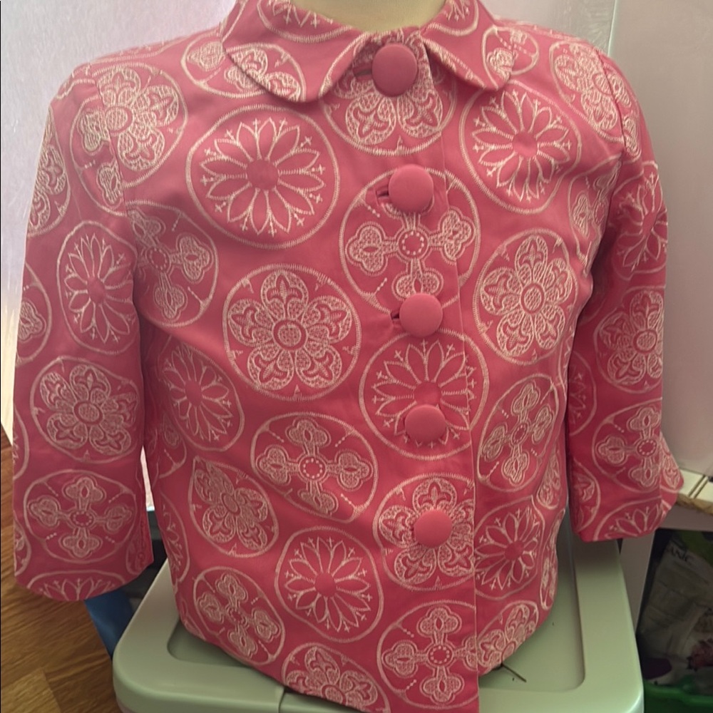 SilkLand Pink Patterned Blazer
